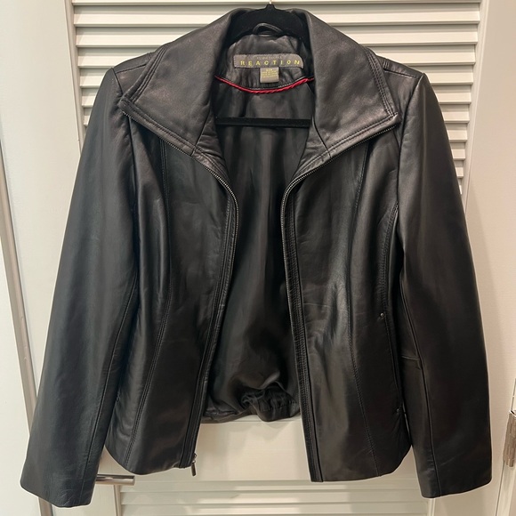 Kenneth Cole Jackets & Blazers - Kenneth Cole Women's Black Leather Jacket